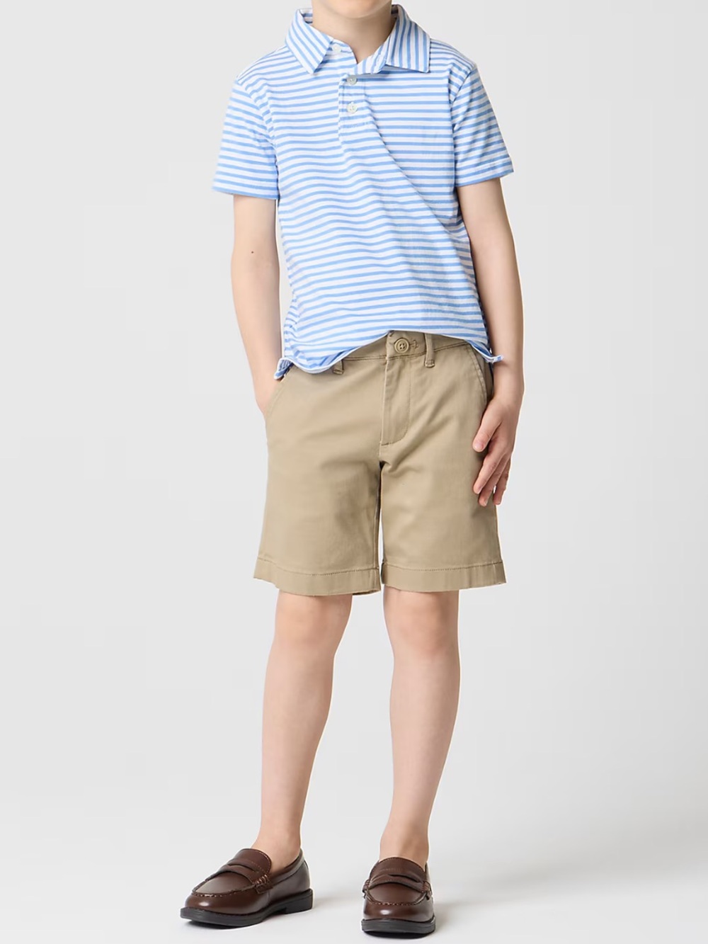J. Crew Factory Boys Navy and Khaki Cotton Shorts